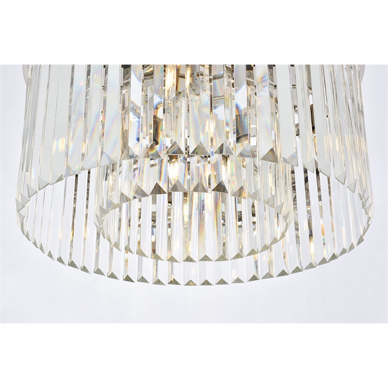 Urban Classic Sydney 8-Light Metal Royal Cut Flush Mount in Matte Black