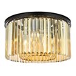 Urban Classic Sydney 8-Light Metal Royal Cut Flush Mount in Matte Black
