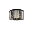 Urban Classic Sydney 8-Light Metal Royal Cut Flush Mount in Matte Black Finish