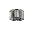Urban Classic Sydney 8-Light Metal Royal Cut Flush Mount in Matte Black Finish