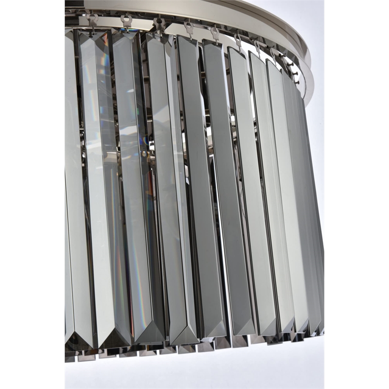 Urban Classic Sydney 8-Light Metal Royal Cut Flush Mount in Matte Black Finish