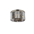Urban Classic Sydney 8-Light Metal Royal Cut Flush Mount in Matte Black Finish