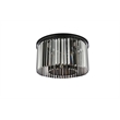Urban Classic Sydney 8-Light Metal Royal Cut Flush Mount in Matte Black Finish