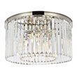 Urban Classic Sydney 8-Light Metal Royal Cut Flush Mount in Nickel