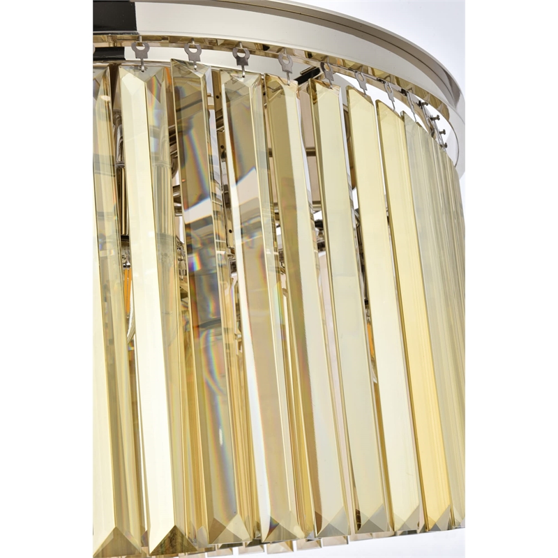 Urban Classic Sydney 8-Light Metal Royal Cut Flush Mount in Polished Nickel