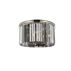 Urban Classic Sydney 8-Light Metal Royal Cut Flush Mount in Nickel