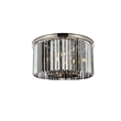 Urban Classic Sydney 8-Light Metal Royal Cut Flush Mount in Nickel
