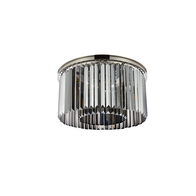 Urban Classic Sydney 8-Light Metal Royal Cut Flush Mount in Nickel