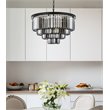 Urban Classic Sydney 17-Light Metal Royal Cut Chandelier in Matte Black
