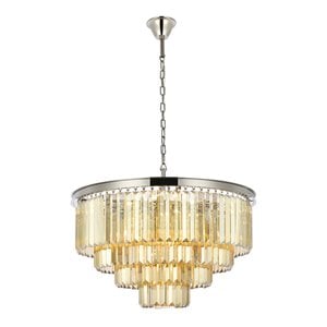 Urban Classic Sydney 17-Light Metal Royal Cut Chandelier - Nickel Finish