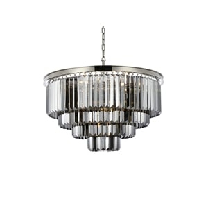 Urban Classic Sydney 17-Light Metal Royal Cut Chandelier - Polished Nickel