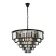 Urban Classic Sydney 33-Light Metal Royal Cut Chandelier - Matte Black