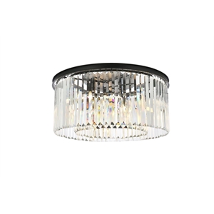 Urban Classic Sydney 8-Light Metal Royal Cut Flush Mount - Matte Black