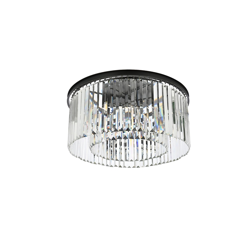 Urban Classic Sydney 8-Light Metal Royal Cut Flush Mount - Matte Black