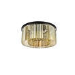 Urban Classic Sydney 8-Light Metal Royal Cut Flush Mount in Black