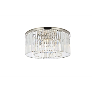 Urban Classic Sydney 8-Light Metal Royal Cut Flush Mount in Nickel Finish