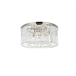 Urban Classic Sydney 8-Light Metal Royal Cut Flush Mount in Nickel Finish