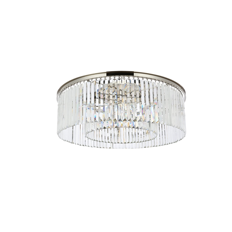 Urban Classic Sydney 10-Light Metal Royal Cut Flush Mount - Matte Black