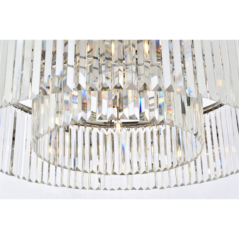 Urban Classic Sydney 10-Light Metal Royal Cut Flush Mount - Matte Black