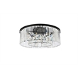 Urban Classic Sydney 10-Light Metal Royal Cut Flush Mount - Matte Black