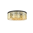 Urban Classic Sydney 10-Light Metal Royal Cut Flush Mount in Matte Black