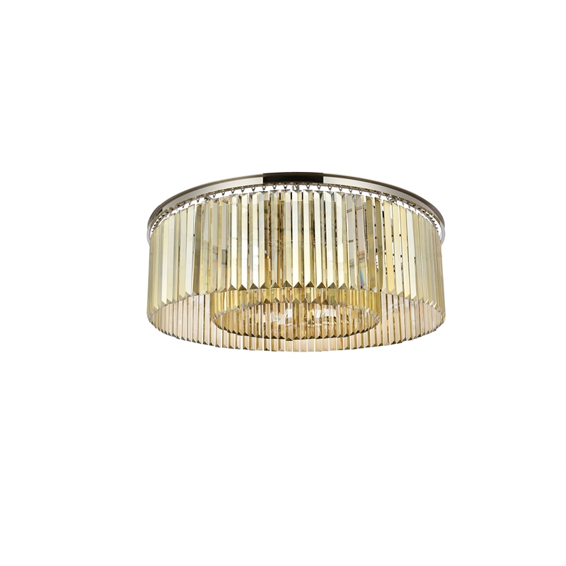 Urban Classic Sydney 10-Light Metal Royal Cut Flush Mount in Matte Black