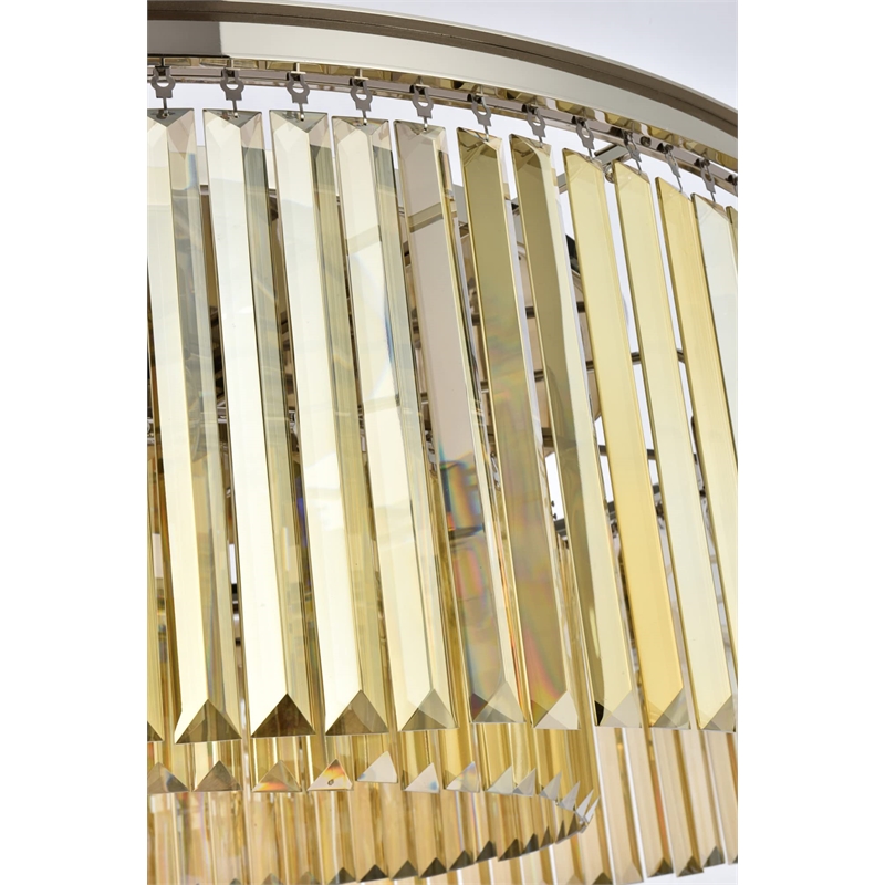 Urban Classic Sydney 10-Light Metal Royal Cut Flush Mount in Matte Black