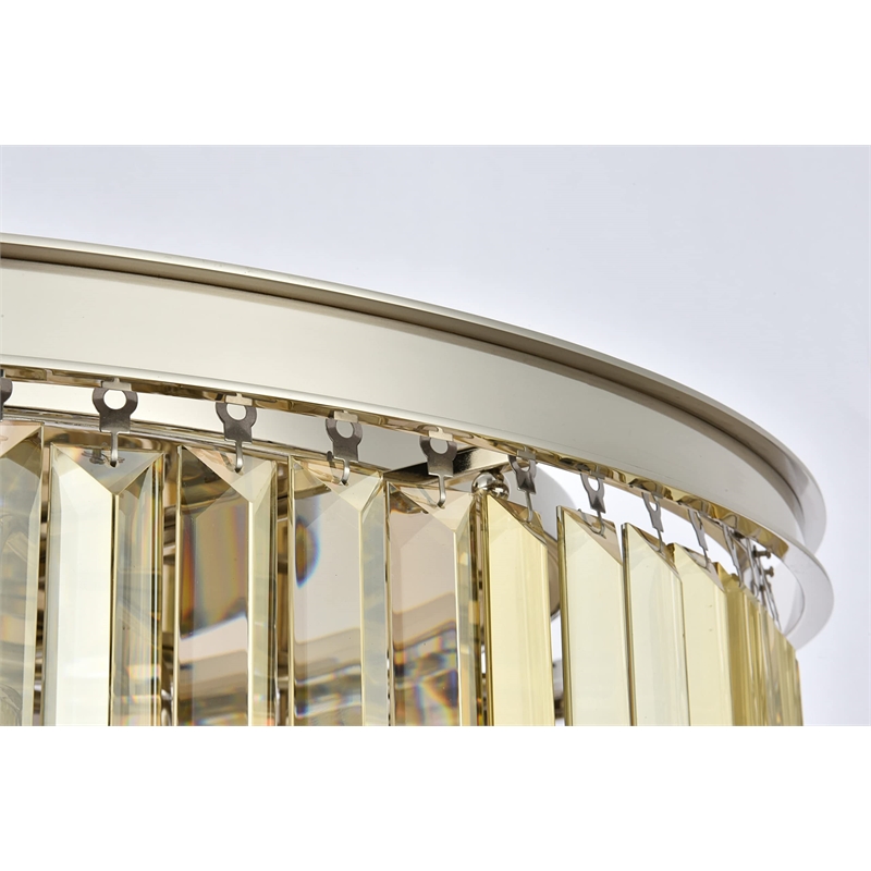 Urban Classic Sydney 10-Light Metal Royal Cut Flush Mount in Matte Black