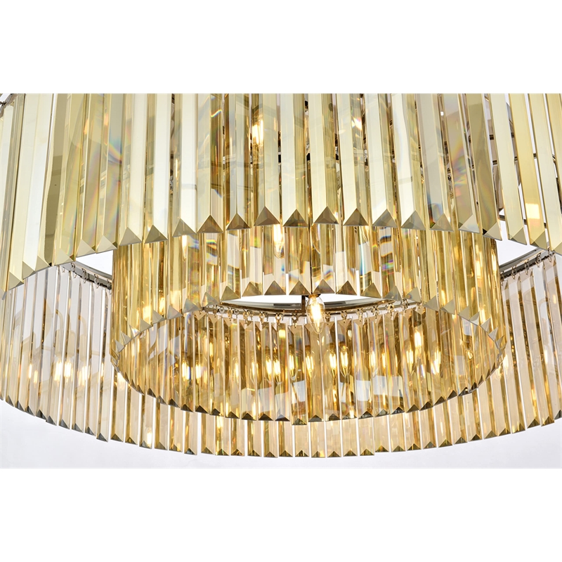 Urban Classic Sydney 10-Light Metal Royal Cut Flush Mount in Matte Black