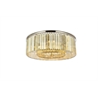 Urban Classic Sydney 10-Light Metal Royal Cut Flush Mount in Matte Black