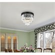 Urban Classic Sydney 9-Light Metal Royal Cut Flush Mount in Matte Black Finish