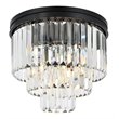 Urban Classic Sydney 9-Light Metal Royal Cut Flush Mount in Matte Black Finish