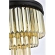 Urban Classic Sydney 9-Light Metal Royal Cut Flush Mount in Matte Black
