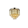Urban Classic Sydney 9-Light Metal Royal Cut Flush Mount in Matte Black