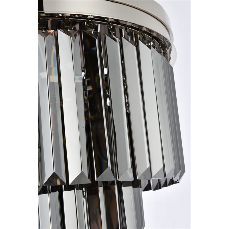 Urban Classic Sydney 9-Light Metal Royal Cut Flush Mount in Matte Black