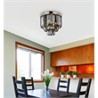 Urban Classic Sydney 9-Light Metal Royal Cut Flush Mount in Matte Black