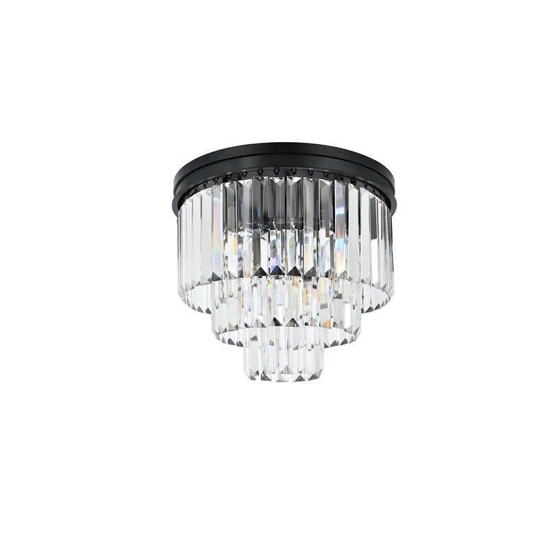 Urban Classic Sydney 9-Light Metal Royal Cut Flush Mount - Polished Nickel