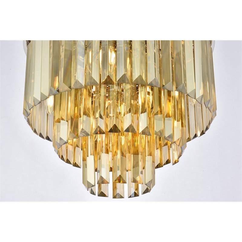 Urban Classic Sydney 9-Light Metal Royal Cut Flush Mount in Polished Nickel