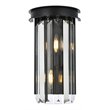 Urban Classic Sydney 2-Light Metal Royal Cut Wall Sconce in Black