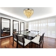 Urban Classic Sydney 17-Light Metal Royal Cut Flush Mount in Matte Black