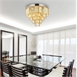 Urban Classic Sydney 17-Light Metal Royal Cut Flush Mount in Matte Black