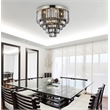 Urban Classic Sydney 17-Light Metal Royal Cut Flush Mount in Black