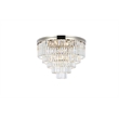 Urban Classic Sydney 17-Light Metal Royal Cut Flush Mount in Nickel