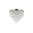 Urban Classic Sydney 17-Light Metal Royal Cut Flush Mount in Nickel