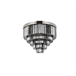 Urban Classic Sydney 17-Light Metal Royal Cut Flush Mount in Polished Nickel