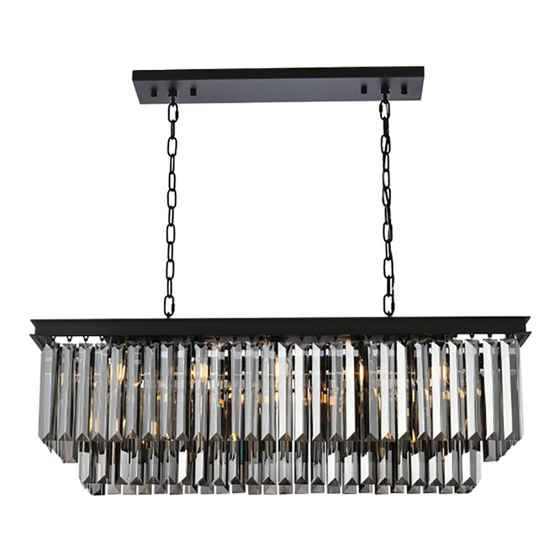 Urban Classic Sydney 12-Light Metal Royal Cut Chandelier - Black Finish