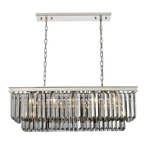 Urban Classic Sydney 12-Light Metal Royal Cut Chandelier - Nickel