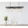 Urban Classic Sydney 12-Light Metal Royal Cut Chandelier in Black
