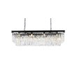 Urban Classic Sydney 12-Light Metal Royal Cut Chandelier in Black