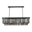 Urban Classic Sydney 12-Light Metal Royal Cut Chandelier in Black Finish